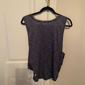 Lululemon var-city varsity muscle tank heathered navy size 10 nwt
